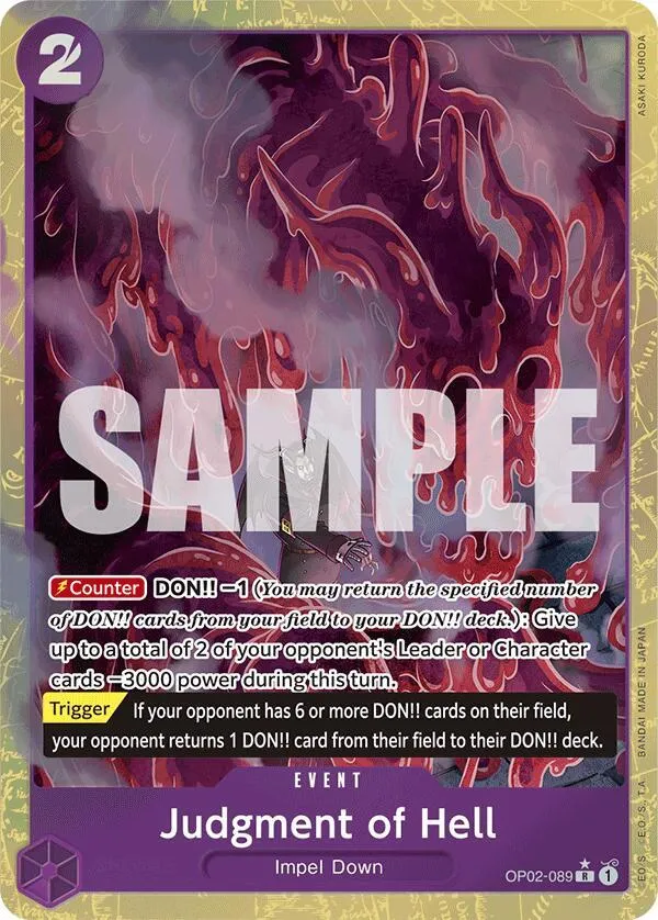 Judgment of Hell (Alternate Art) — Premium Booster -The Best- — One Piece Card Game