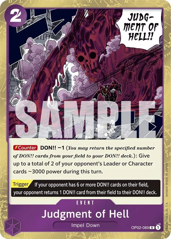 Judgment of Hell (OP02-089) — Premium Booster -The Best- — One Piece Card Game