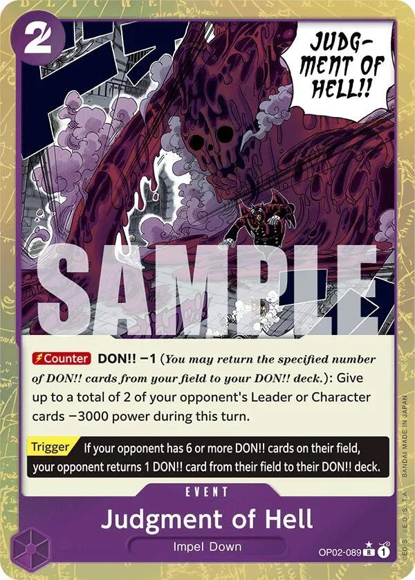 Judgment of Hell (OP02-089) — Premium Booster -The Best- — One Piece Card Game