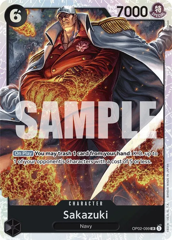 Sakazuki (OP02-099) — Premium Booster -The Best- — One Piece Card Game