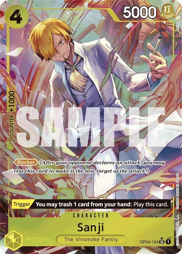 Sanji (OP04-104) (Alternate Art) — Premium Booster -The Best- — One Piece Card Game
