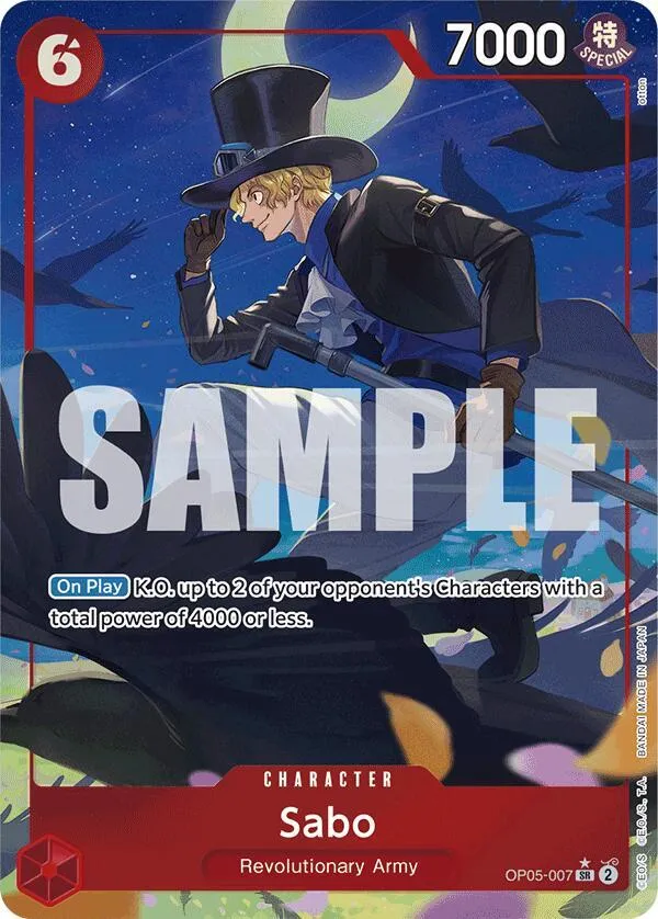 Sabo (OP05-007) (Alternate Art) — Premium Booster -The Best- — One Piece Card Game
