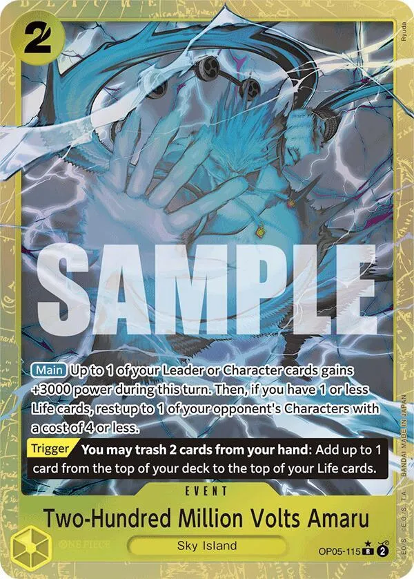 Two-Hundred Million Volts Amaru (OP05-115) — Premium Booster -The Best- — One Piece Card Game