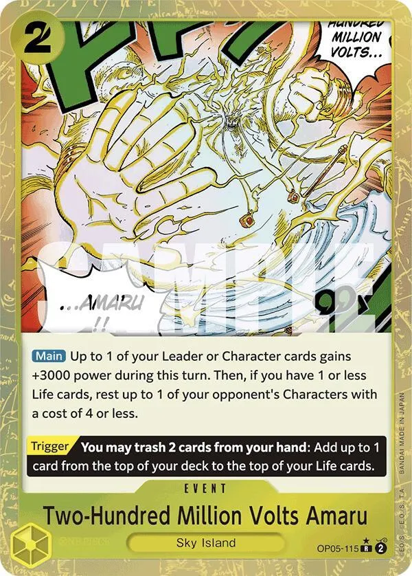 Two-Hundred Million Volts Amaru (Textured Foil) — Premium Booster -The Best- — One Piece Card Game