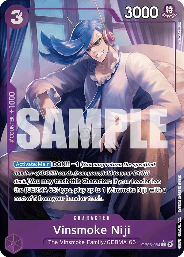 Vinsmoke Niji (OP06-064) (Full Art) — Premium Booster -The Best- — One Piece Card Game