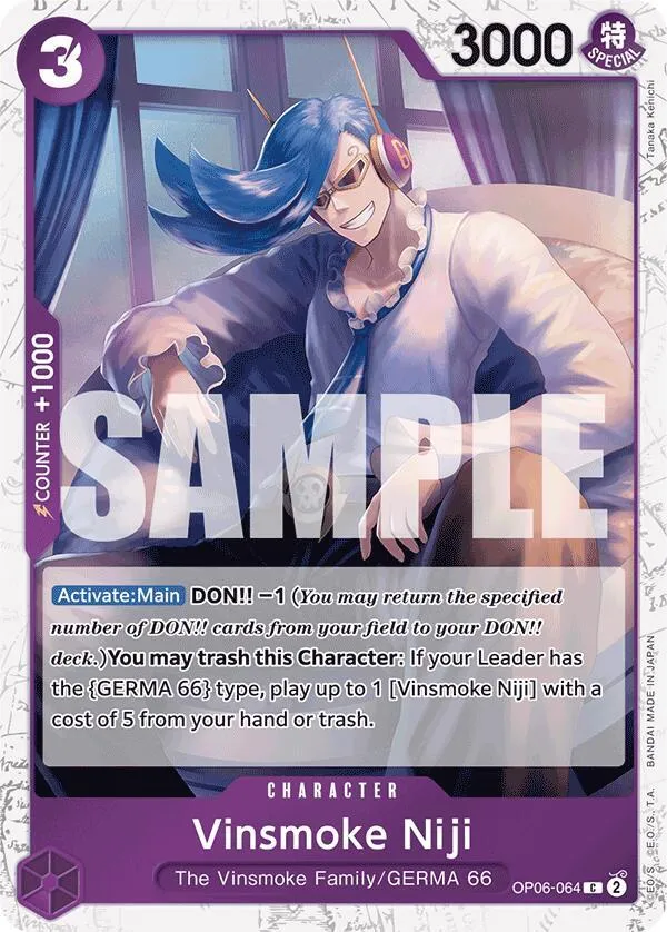 Vinsmoke Niji (OP06-064) (Jolly Roger Foil) — Premium Booster -The Best- — One Piece Card Game