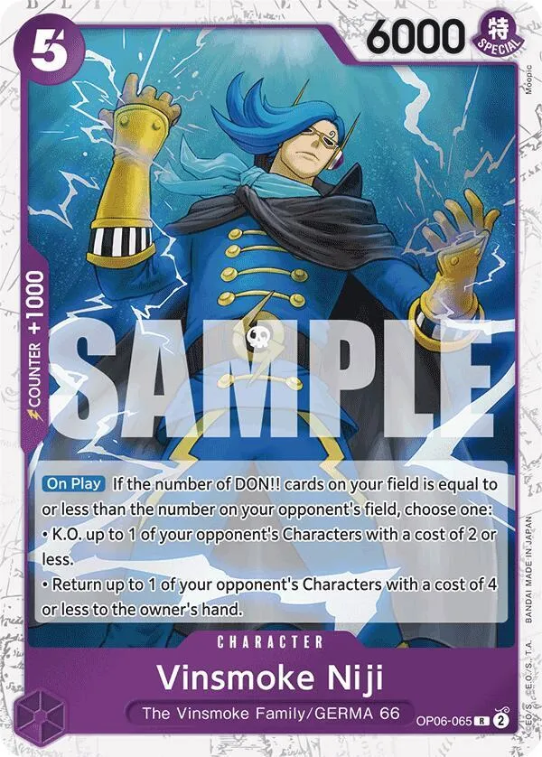 Vinsmoke Niji (OP06-065) (Jolly Roger Foil) — Premium Booster -The Best- — One Piece Card Game