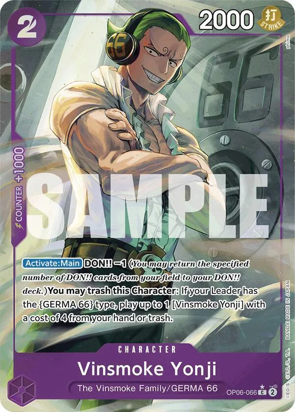 Vinsmoke Yonji (OP06-066) (Full Art) — Premium Booster -The Best- — One Piece Card Game
