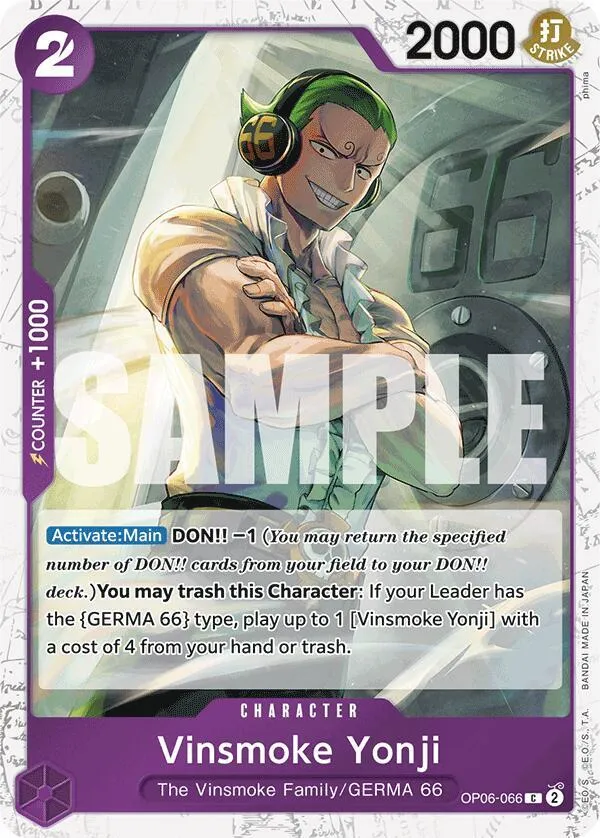Vinsmoke Yonji (OP06-066) (Jolly Roger Foil) — Premium Booster -The Best- — One Piece Card Game