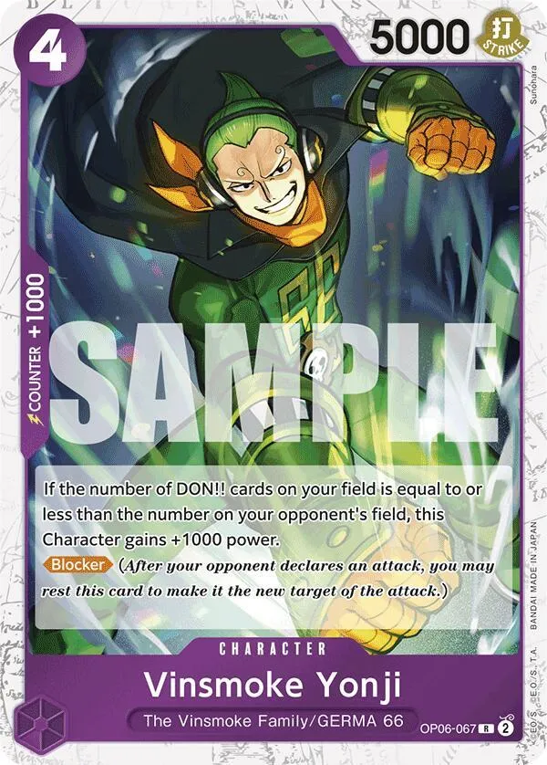 Vinsmoke Yonji (OP06-067) (Jolly Roger Foil) — Premium Booster -The Best- — One Piece Card Game