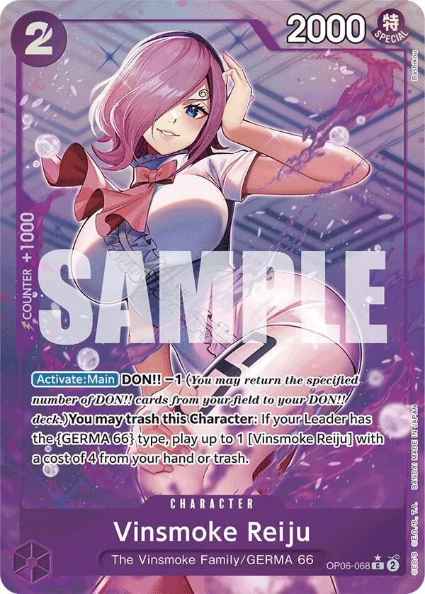 Vinsmoke Reiju (OP06-068) (Full Art) — Premium Booster -The Best- — One Piece Card Game
