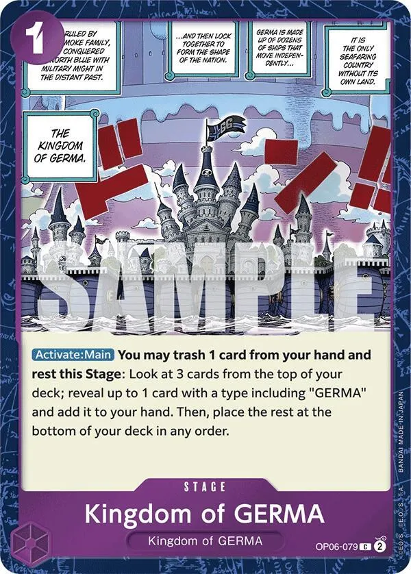 Kingdom of GERMA (Jolly Roger Foil) — Premium Booster -The Best- — One Piece Card Game
