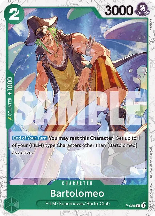Bartolomeo (P-029) (Jolly Roger Foil) — Premium Booster -The Best- — One Piece Card Game