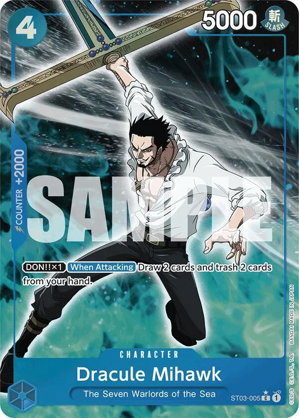 Dracule Mihawk (ST03-005) (Full Art) — Premium Booster -The Best- — One Piece Card Game