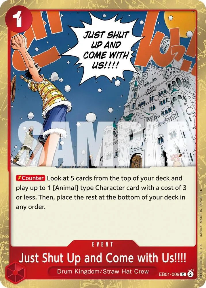 Just Shut Up and Come with Us!!!! (Pirate Foil) — Premium Booster -The Best- Vol. 2 — One Piece Card Game
