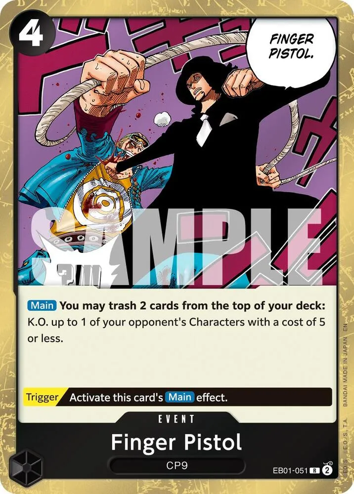 Finger Pistol (Reprint) — Premium Booster -The Best- Vol. 2 — One Piece Card Game
