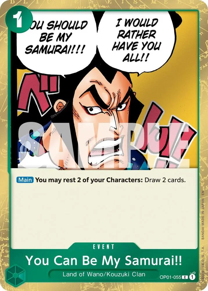 You Can Be My Samurai!! (Pirate Foil) — Premium Booster -The Best- Vol. 2 — One Piece Card Game