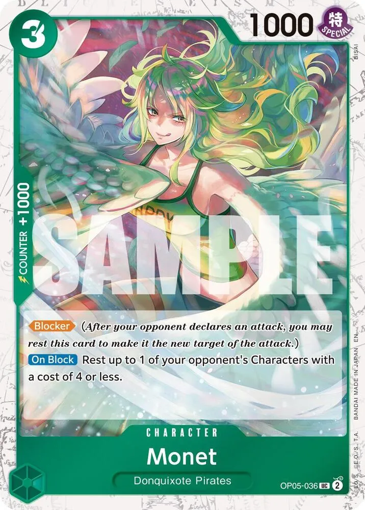 Monet (Pirate Foil) from Premium Booster -The Best- Vol. 2 - One Piece Card Game
