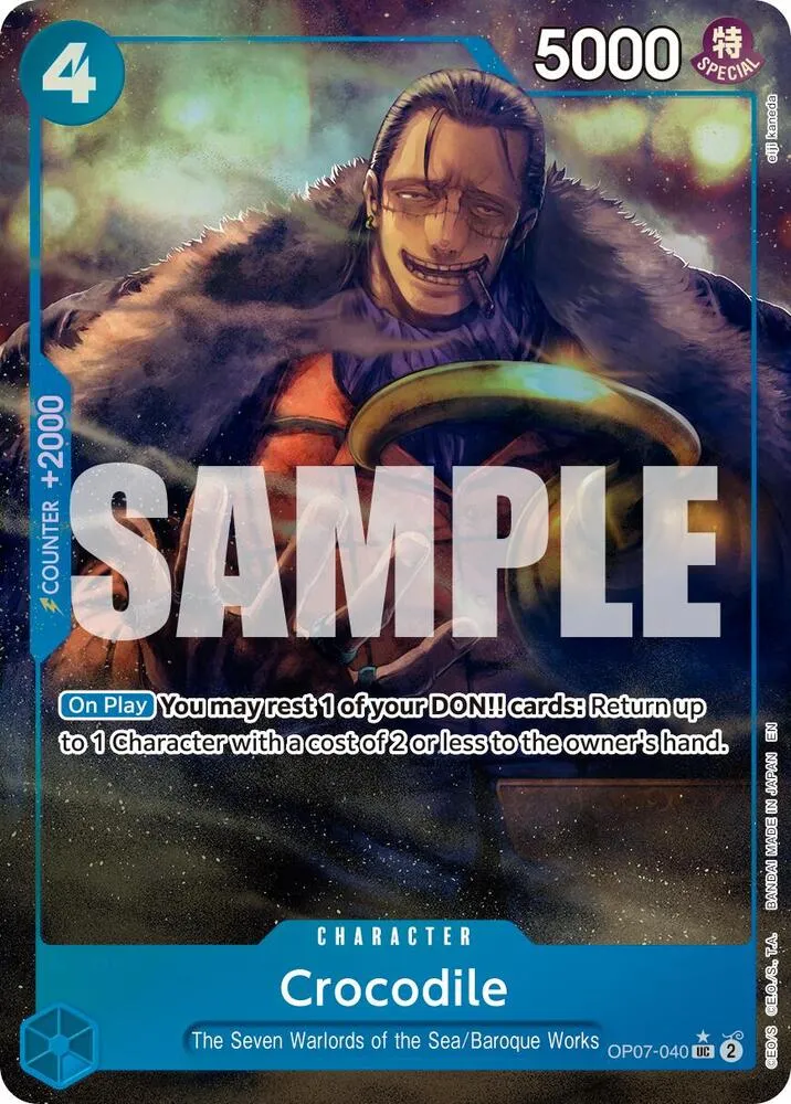 Crocodile (OP07-040) from Premium Booster -The Best- Vol. 2 - One Piece Card Game