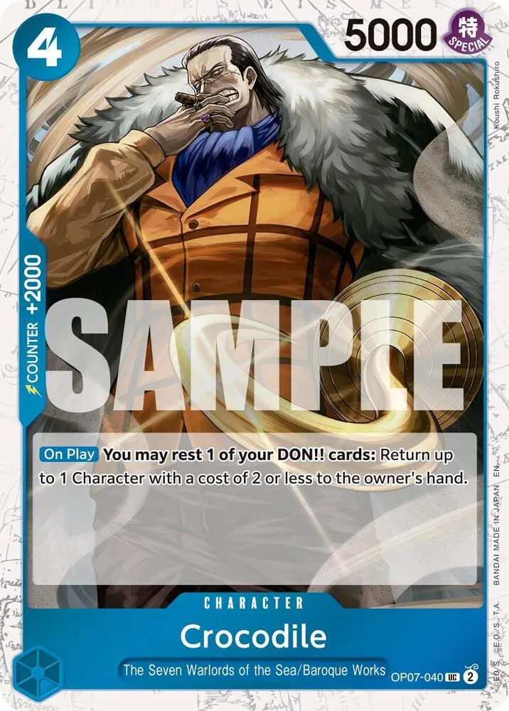 Crocodile - OP07-040 (Pirate Foil) — Premium Booster -The Best- Vol. 2 — One Piece Card Game