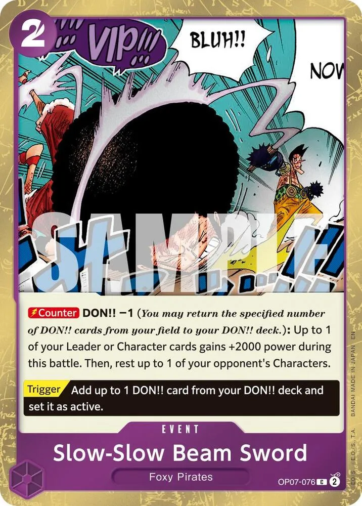 Slow-Slow Beam Sword (Pirate Foil) — Premium Booster -The Best- Vol. 2 — One Piece Card Game