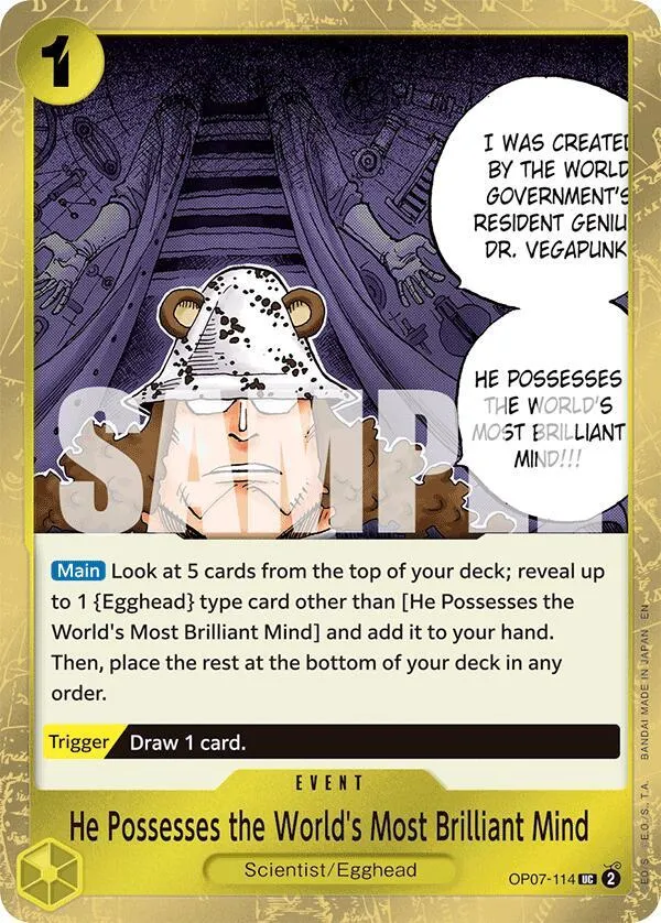 He Possesses the World's Most Brilliant Mind (Pirate Foil) — Premium Booster -The Best- Vol. 2 — One Piece Card Game