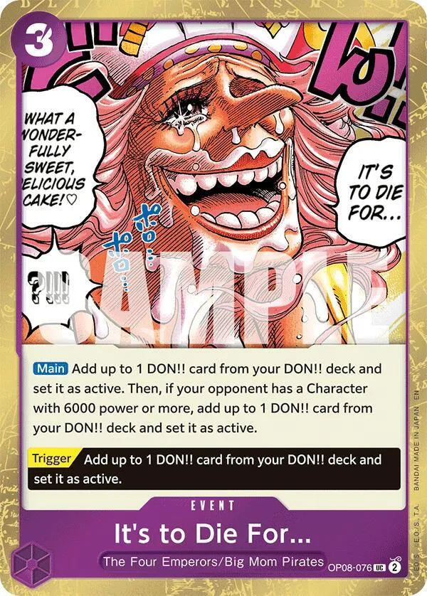 It's to Die For (Pirate Foil) — Premium Booster -The Best- Vol. 2 — One Piece Card Game