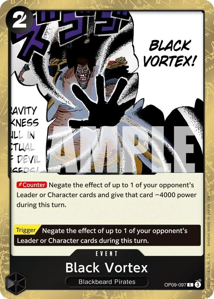 Black Vortex (Pirate Foil) — Premium Booster -The Best- Vol. 2 — One Piece Card Game