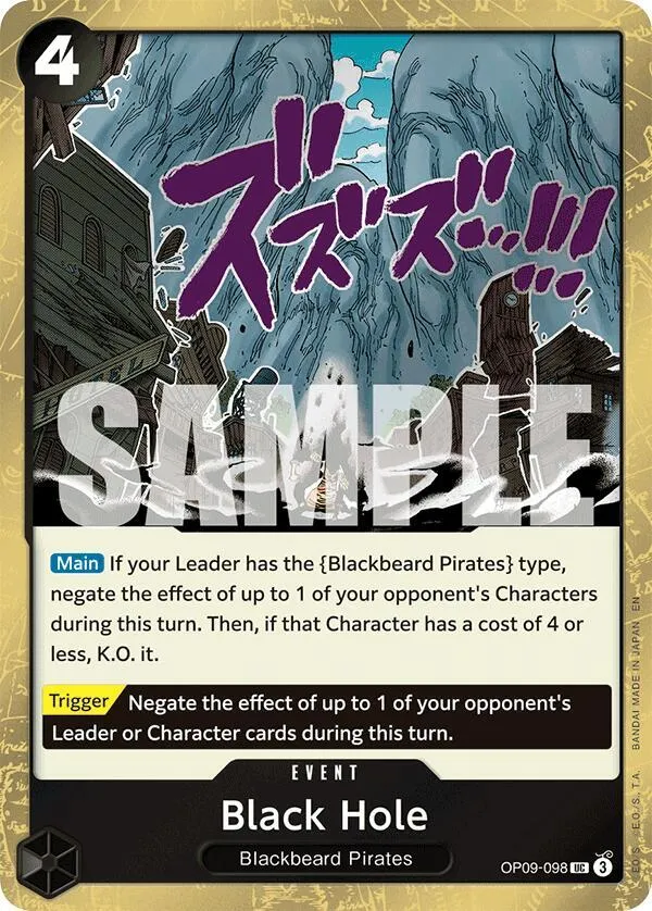 Black Hole (Pirate Foil) — Premium Booster -The Best- Vol. 2 — One Piece Card Game