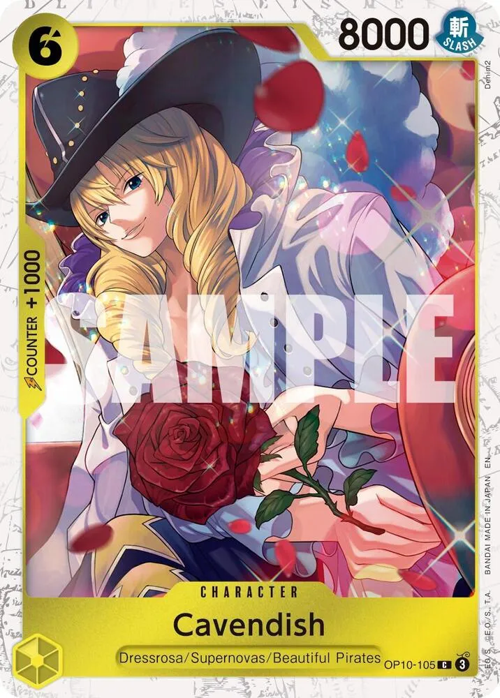 Cavendish - OP10-105 (Pirate Foil) — Premium Booster -The Best- Vol. 2 — One Piece Card Game