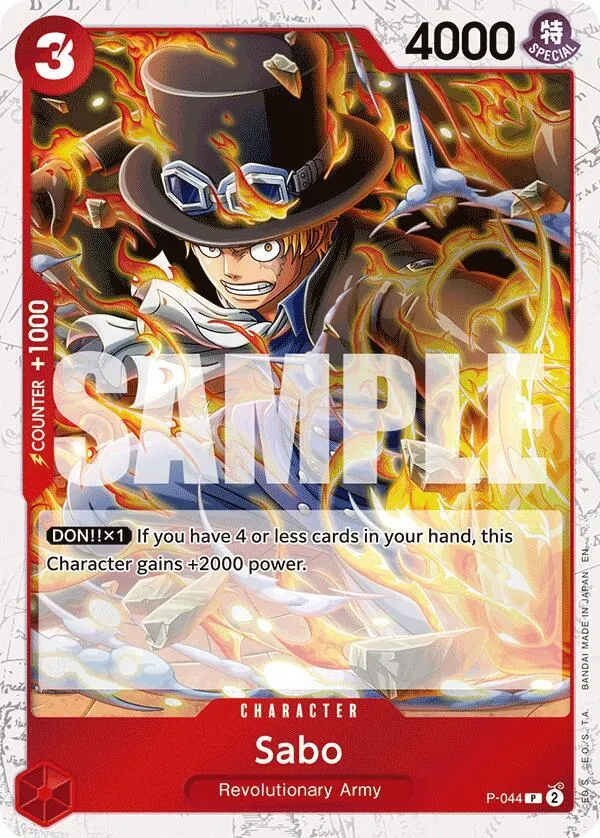 Sabo - P-044 (Pirate Foil) — Premium Booster -The Best- Vol. 2 — One Piece Card Game