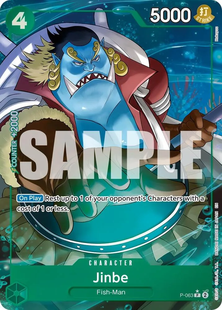 Jinbe - P-063 (Alternate Art) — Premium Booster -The Best- Vol. 2 — One Piece Card Game