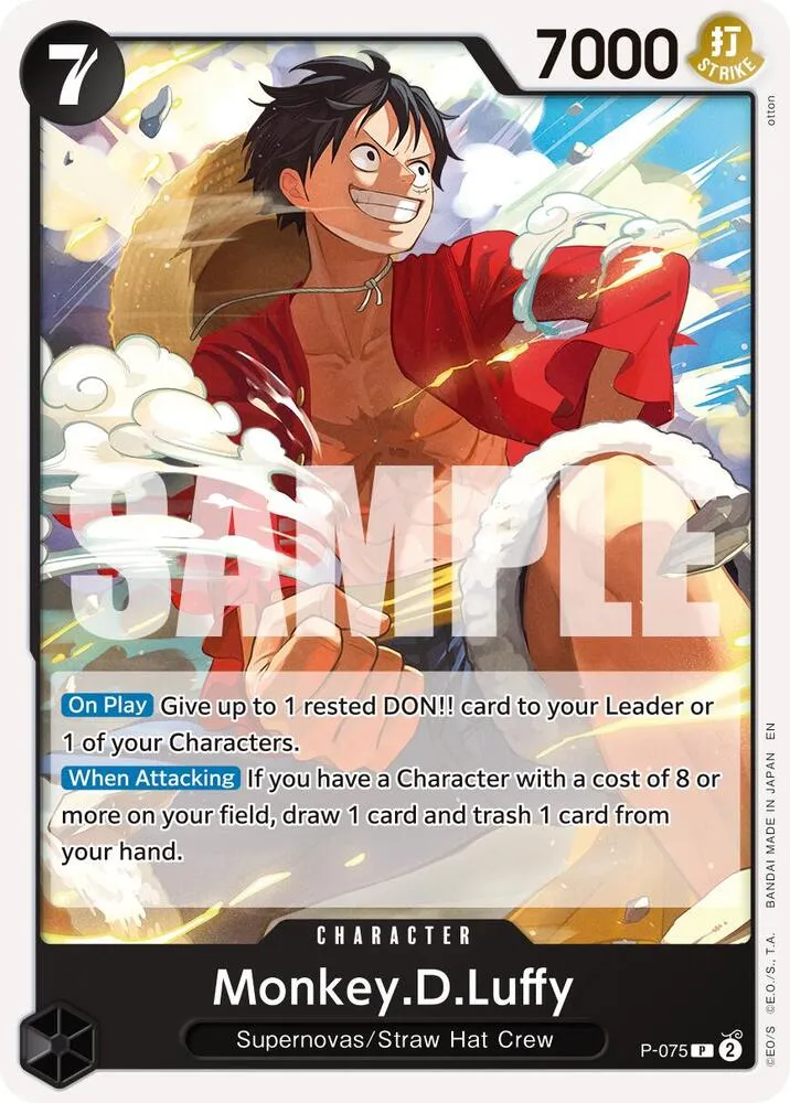 Monkey.D.Luffy - P-075 (Pirate Foil) — Premium Booster -The Best- Vol. 2 — One Piece Card Game