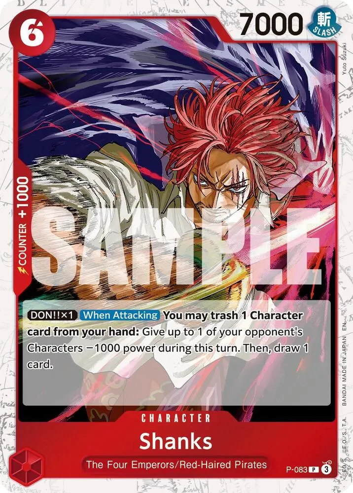 Shanks - P-083 (Pirate Foil) — Premium Booster -The Best- Vol. 2 — One Piece Card Game