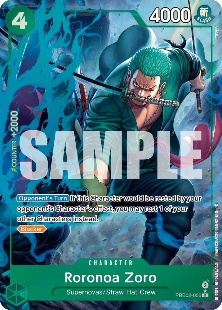 Roronoa Zoro - PRB02-006 (Alternate Art) — Premium Booster -The Best- Vol. 2 — One Piece Card Game