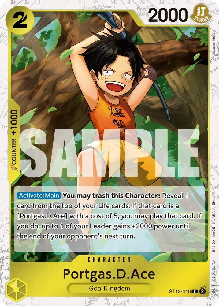 Portgas.D.Ace - ST13-010 (Pirate Foil) — Premium Booster -The Best- Vol. 2 — One Piece Card Game