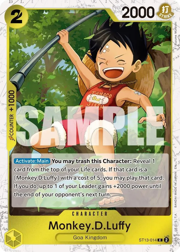 Monkey.D.Luffy - ST13-014 (Pirate Foil) — Premium Booster -The Best- Vol. 2 — One Piece Card Game