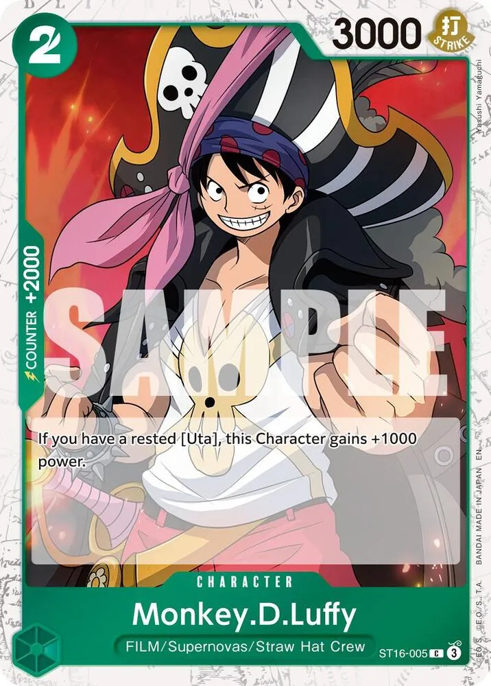 Monkey.D.Luffy - ST16-005 (Pirate Foil) — Premium Booster -The Best- Vol. 2 — One Piece Card Game