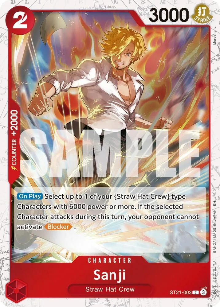 Sanji - ST21-003 (Pirate Foil) from Premium Booster -The Best- Vol. 2 - One Piece Card Game