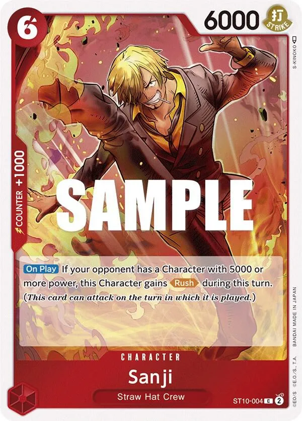 Sanji — ST-10: Ultra Deck The Three Captains — One Piece Card Game