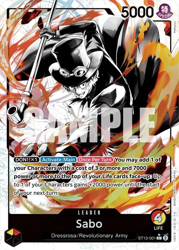 Sabo (001) (Parallel) — ST-13: Ultra Deck The Three Brothers — One Piece Card Game