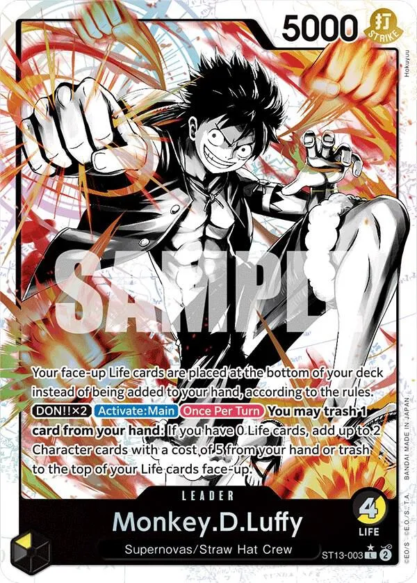 Monkey.D.Luffy (ST13-003) — ST-13: Ultra Deck The Three Brothers — One Piece Card Game