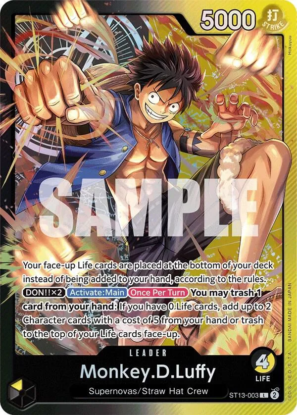Monkey.D.Luffy (003) — ST-13: Ultra Deck The Three Brothers — One Piece Card Game