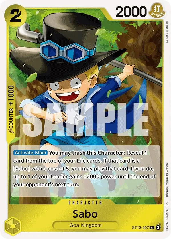 Sabo (ST13-007) — ST-13: Ultra Deck The Three Brothers — One Piece Card Game