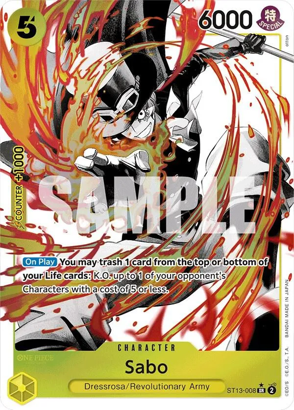 Sabo (008) (Parallel) — ST-13: Ultra Deck The Three Brothers — One Piece Card Game