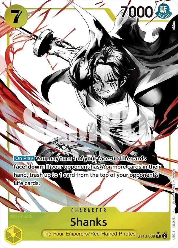 Shanks (Parallel) — ST-13: Ultra Deck The Three Brothers — One Piece Card Game