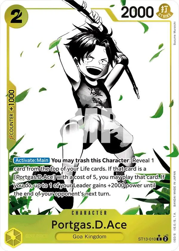 Portgas.D.Ace (010) (Parallel) — ST-13: Ultra Deck The Three Brothers — One Piece Card Game