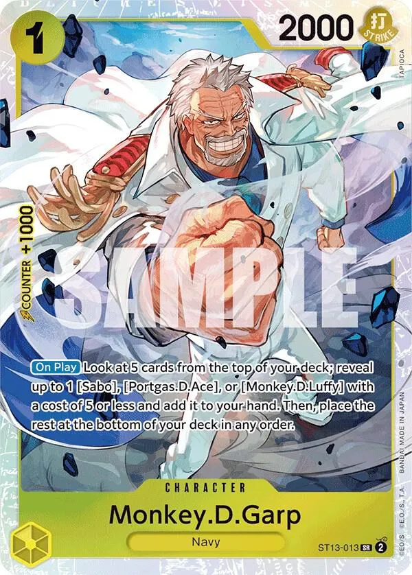 Monkey.D.Garp — Ultra Deck: The Three Brothers — One Piece Card Game