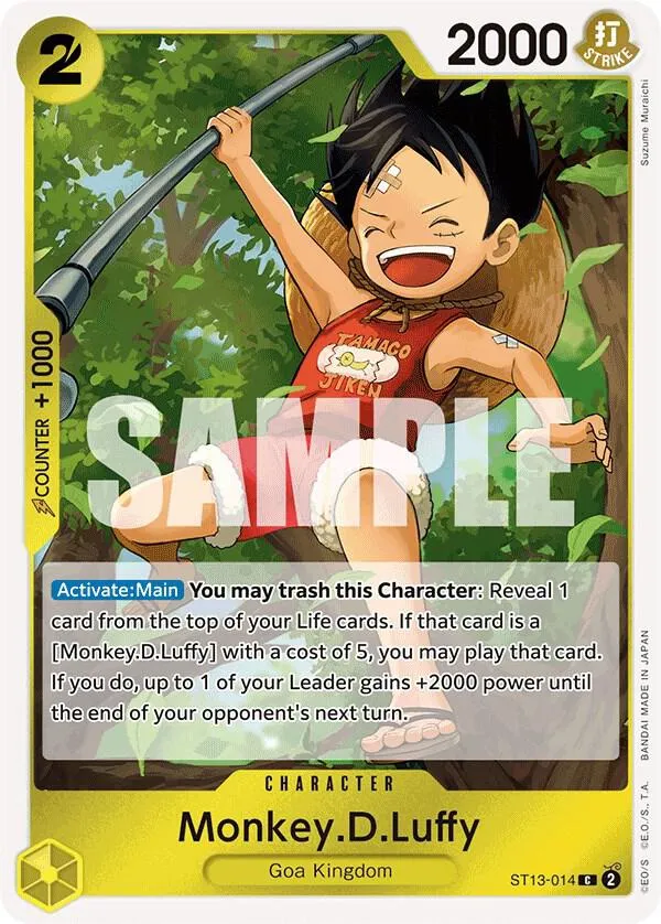 Monkey.D.Luffy (014) — Ultra Deck: The Three Brothers — One Piece Card Game