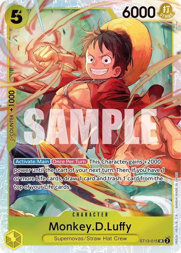 Monkey.D.Luffy (015) — ST-13: Ultra Deck The Three Brothers — One Piece Card Game